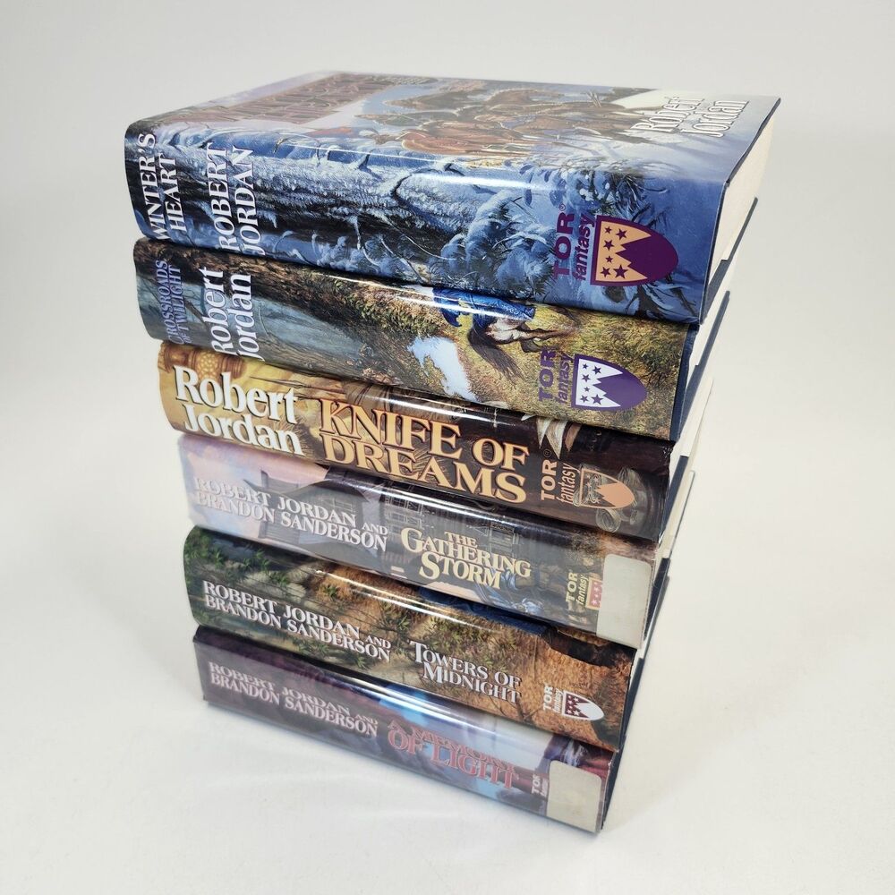 Wheel of Time 9-14 1st Edition Lot 6 Books HC Robert Jordan Brandan Sanderson